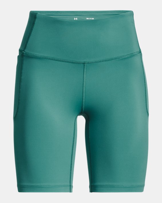 Women's UA Meridian Bike Shorts, Green, pdpMainDesktop image number 6